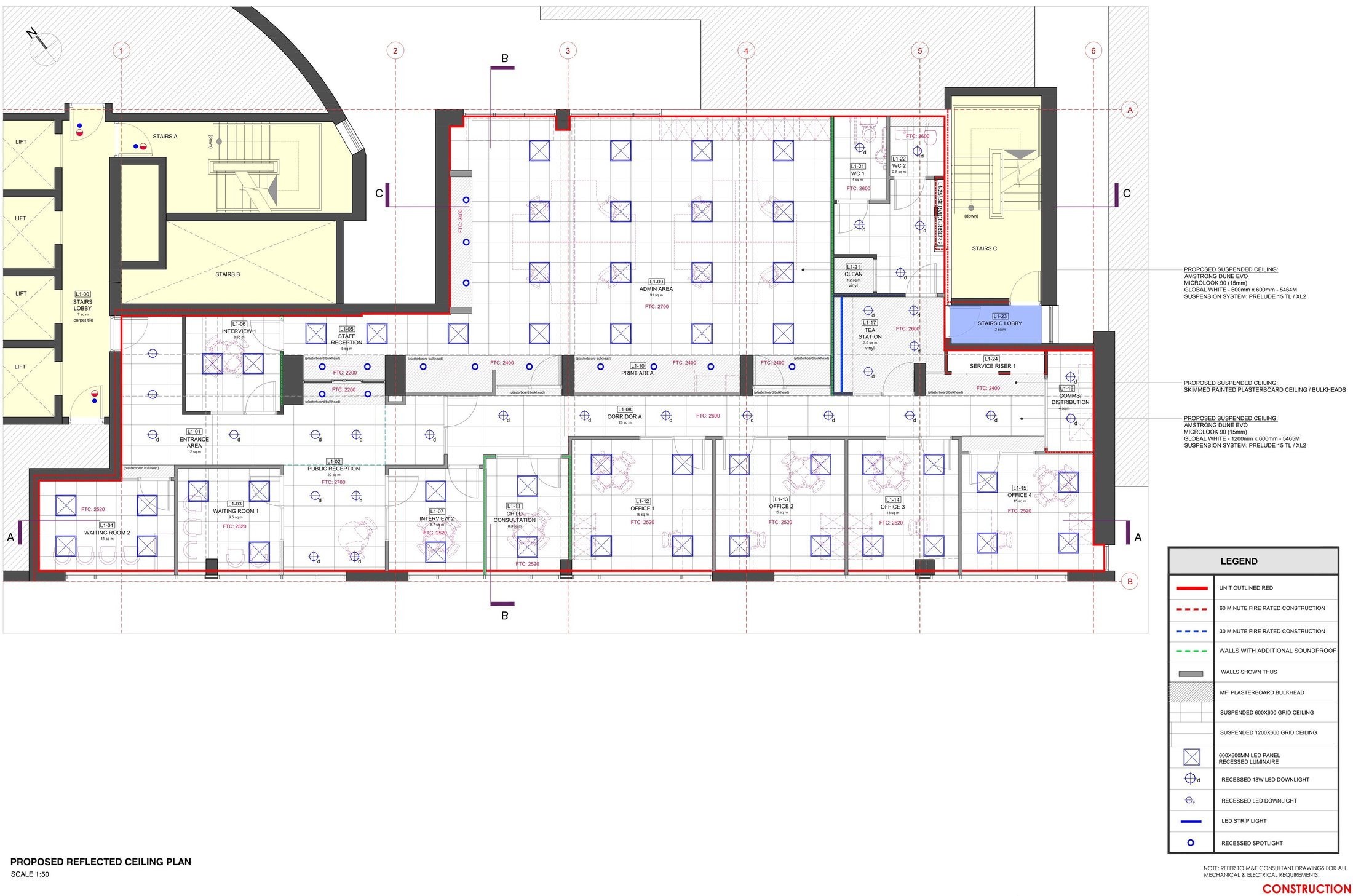 18145_C_5-01 Proposed Reflected Ceiling Plan-1