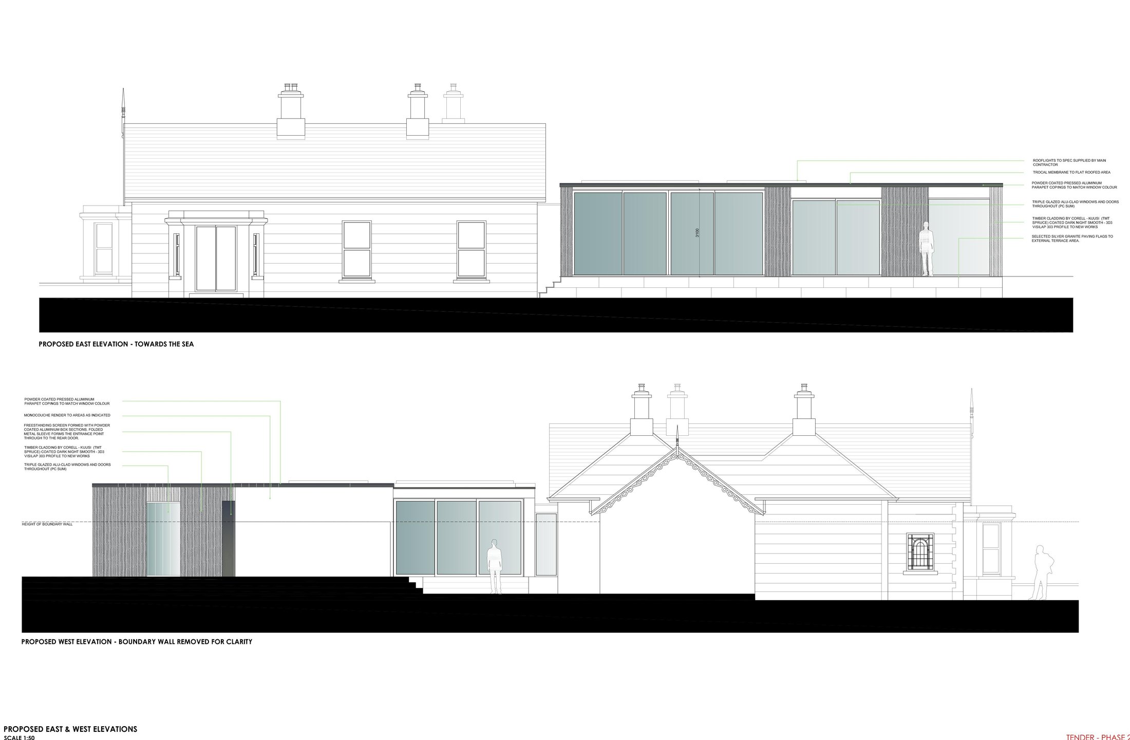 23111 TP2-03-04 Proposed East and West Elevations-1