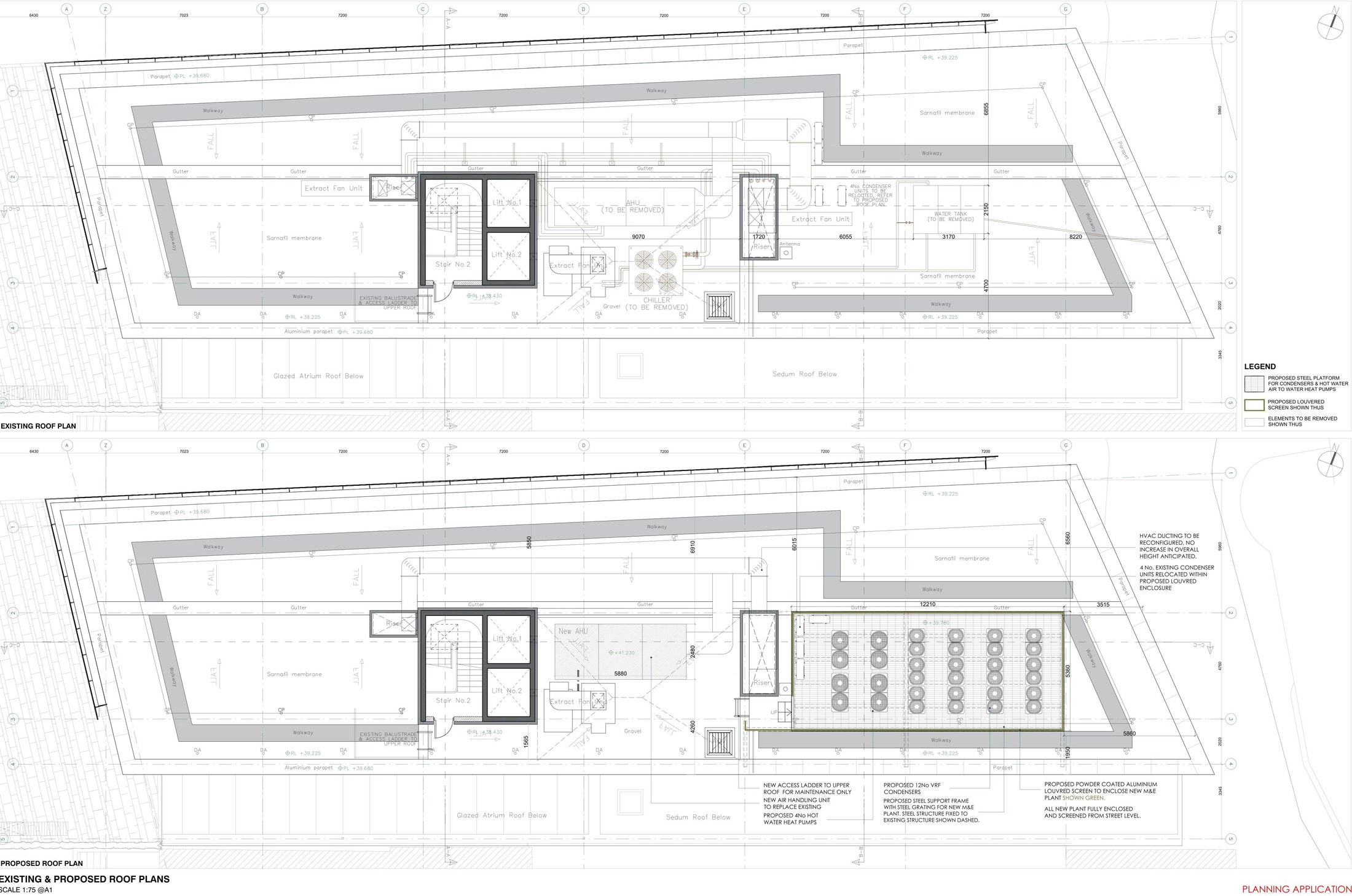 25116 PA_03-01 Existing & Proposed Roof Plans-1